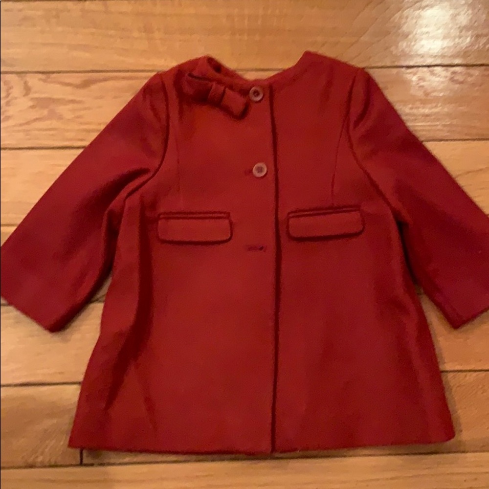 ❤️👑❤️Marie Chantal❤️👑❤️ deep red wool coat with bow ❤️ 18mth